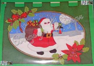 LeeWards COLD WINTER NIGHT Felt Applique Christmas Wall Hanging Kit 