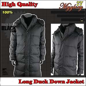   100% Duck Down Jacket parka Winter Warm Hoodie Coat Parka M XXL  