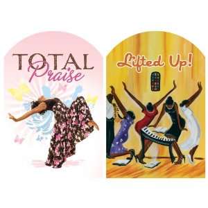   Up/Total Praise   Set of 2 African American Magnets
