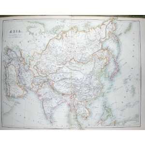  BLACKS MAP 1890 ASIA SIAM INDIA ARABIA TIBER PHILIPPIN 