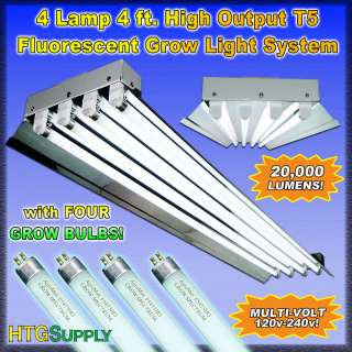   Bulb GROW LIGHT Fluorescent System w Lamps VEG 48 6500K foot 8  
