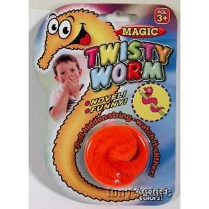  magic worm/squirmles/slideyz/twisty worm/wiggles/6 colors 