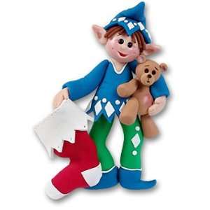  Personalized Ornament Whazzup (Elf w/Stocking & Bear 