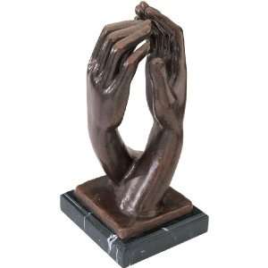 com 16.5 Cast Iron Hand Marble Base Statue Inspired By Auguste Rodin 