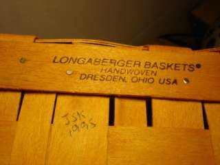 Longaberger Christmas Collection 1995 Cranberry basket  