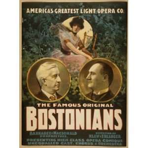   original Bostonians Americas greatest light opera company. 1899