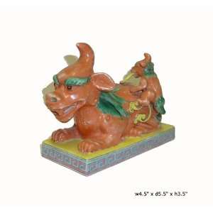  Chinese Clay Porcelain Glaze Fu Dog Figure Toys & Games