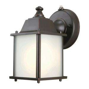 Hampton Bay Oil Rubbed Bronze 1 Light Outdoor Dusk to Dawn Lantern 