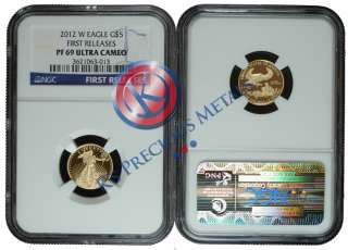 2012 W $5 American Gold Eagle NGC PF 69 PF69UC First Releases  