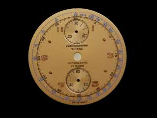 Chronographe Suisse Watch Dial 50s Venus Caliber NOS  