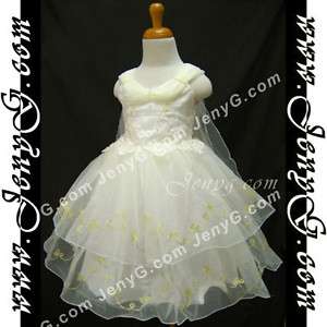 SP1 Flower Girls/Communion Formal Gown Ivory 0 5 Years  