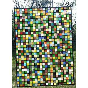  660 Tetris Grid Stained Glass Window