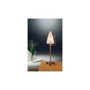   Night Lights 1 Light Table Lamp in Satin Nickel with Satin White glass