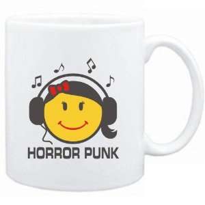  Mug White  Horror Punk   female smiley  Music Sports 