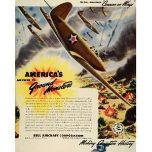  1941 Ad Bell Military Aircraft Airacobra Figher Planes Air 
