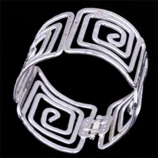 new women silver plated mesh square flow line bracelet /bangle/cuff