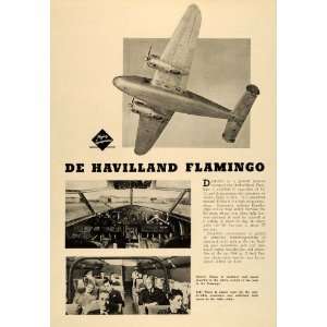   Flamingo Passenger Plane Cockpit   Original Print Ad