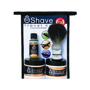  eshave Travel Kit with Travel Brush, Orange Sandalwood, 1 