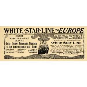  1904 Ad White Star Line Oceanic Steam Navigation Cruise 