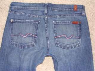 WOMENS Seven 7 for all Mankind bootcut denim jeans sz 29 x 33~ pink 
