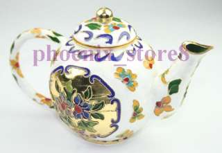 GORGEOUS VOGUE DESIGN CLOISONNE TEAPOT ORNAMENT  