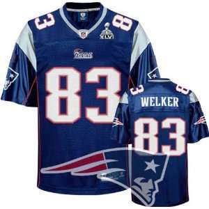 com England Patriots #83 Wes Welker Blue Jersey Authentic /NFL Jersey 