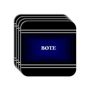 Personal Name Gift   BOTE Set of 4 Mini Mousepad Coasters (black 