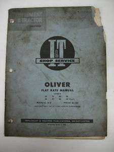 Oliver Flat Rate Manual Series 60   99 Shop Manual  