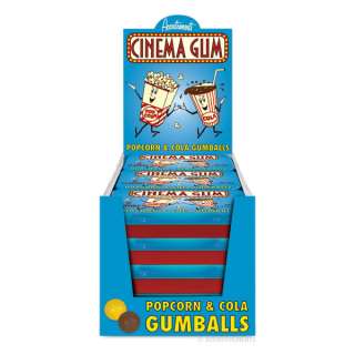 Cinema Gum POPCORN & COLA Flavored Gum Gag Gifts Movies  