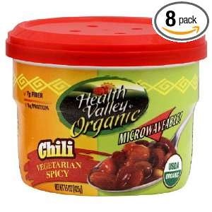 Health Valley Chili Microwavable Spicy Vegetarian, 15 Ounce Units 