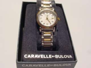 CARAVELLE BY BULOVA FOR LADIES # 45P104 DAY DATE STEEL WATCH  
