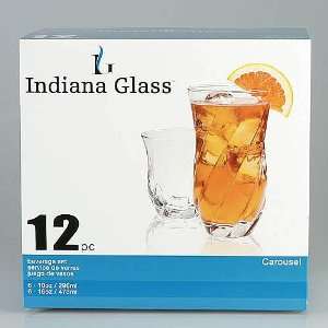  Indiana Glass 12pc Carousel Beverage Set