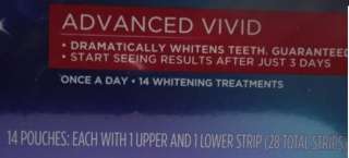 SEALED CREST 3D ADVANCED VIVID WHITESTRIP WHITE STRIP 037000201793 