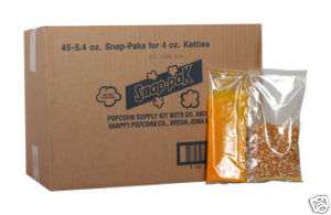 SNAPPY POPCORN PORTION PAKS for 4 oz POPPERS 2 CASES/48  