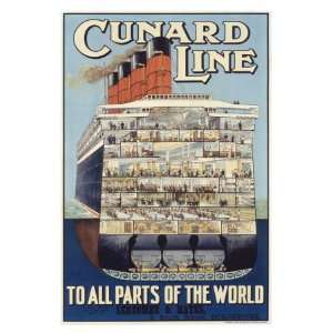  Cunard Line Giclee Poster Print, 18x24
