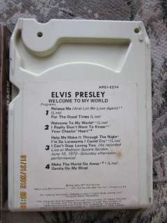 LOT OF 3  8 TRACK TAPES ELVIS PRESLEY *WELCOME TO MY WORLD,MEMORIES 