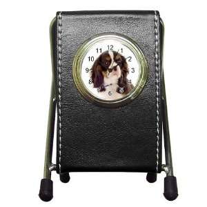  king charles spaniel pup 8 Pen Holder Desk Clock X0711 