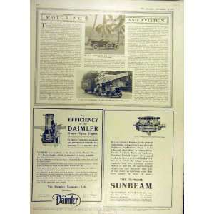   1916 Sunbeam Motor Car Napier Lorry War Ww1 Daimler Ad