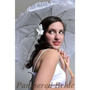   Lace Ruffle Wedding Bridal Parasol Umbrella 