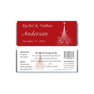     Whimsy Christmas Tree Wedding Candy Bar Wrapper