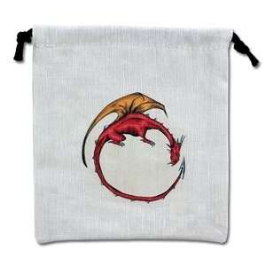   Bag (Linen Dice Bag with Dragon Emblem, 4.5x3.25 inch) Toys & Games