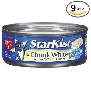 Starkist Albacore Tuna, Chunk White in Water, 5 Oz (Pack of 9)