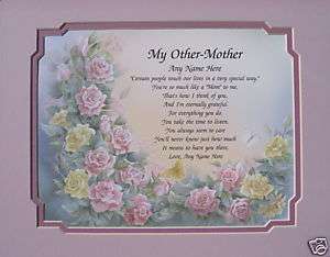 MY OTHER MOTHER PERSONALIZED POEM GIFT FOR STEPMOM  