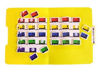 Alphabet Train. Learn the alphabet by matching the upper case letters 