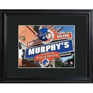 Personalized Boise State Broncos College Hangout Print with Wood Frame
