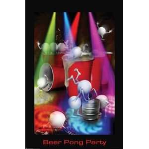  Beer Pong Party College Alcohol Drinking Humour Poster 23 