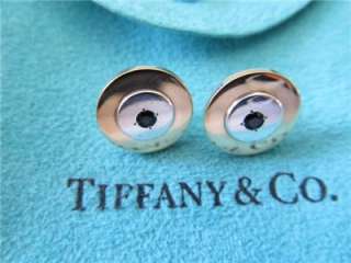 Tiffany & Co. 18K  925 Deep Blue Sapphire Earrings  