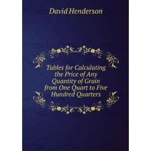   Grain from One Quart to Five Hundred Quarters David Henderson Books