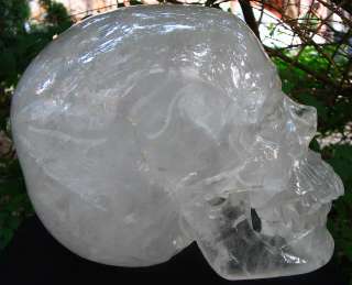 TITAN 13.9 Quartz Rock Crystal Carved Skull, Crystal Healing  