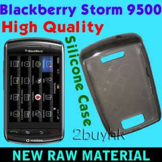 Semi Clear Silicone Case For Blackberry Storn 9500 Gray  